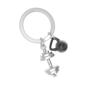 Keychains: Gym Weights Keychain