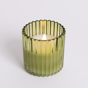 Green Glass Candle