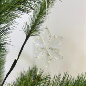 Noel: Crystal Snowflake 8cm Ornament Clear