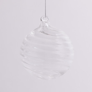 Sale: Clear Spiral Glass Bauble