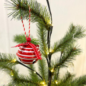 Six Pack Red and White Striped Bells