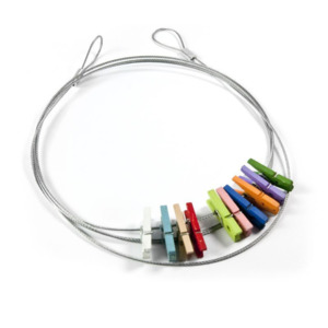 Magnets: Photo wire Magnets 'Kolor Klip' (10 Clips/150cm)