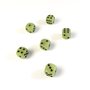 Magnets: Poker Glow Magnets (set of 6) glow in the dark