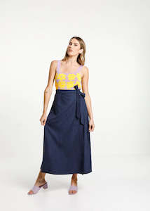 Thing Thing Liberty Skirt Slinky Navy