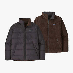 Puffers: Patagonia Men's Reversible Silent Down Jacket Ink Black