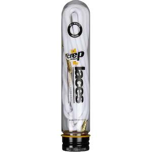Crep Protect: Crep Protect Flat Mono Laces White/Gold Tips