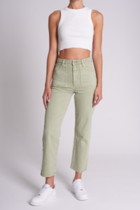 Abrand Jeans: Abrand Venice Straight Sage