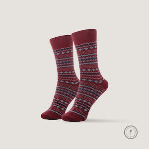 Pattent Goods: Pattent Socks - Helma Maroon US 6-9