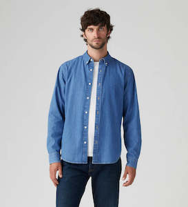 Puffers: Levi's Men's Authentic Button-Down Shirt - Woodrow Mid Wash