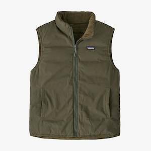 Puffers: Patagonia Reversible Cotton Down Vest - Basin Green