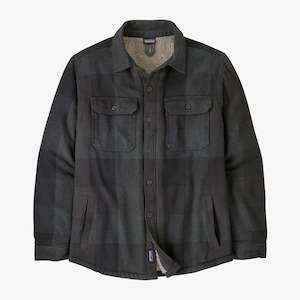 Flannel: Patagonia Men's Pile-Lined Fjord Loft Shirt - Jacket - Low Tide: Forge Grey