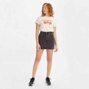 Levis Ribcage Skirt Washed Noir Black
