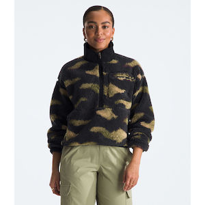 The North Face: The North Face Women's Extreme Pile Pullover - Asphalt Grey Dream Peak Jacquard