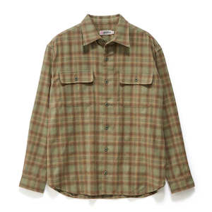 S-Double Plaid LS Overshirt - Sage