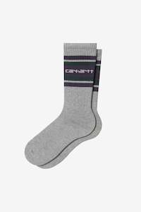 Carhartt Connors Socks - Grey Heather / Lakers / Dark Fir