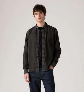Levi's Men's Authentic Button Down Shirt - Gizmo Washed Black