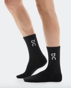 On Logo Sock High 3P - Black