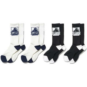 Socks: XLARGE Classic OG Socks 4 Pack - Assorted