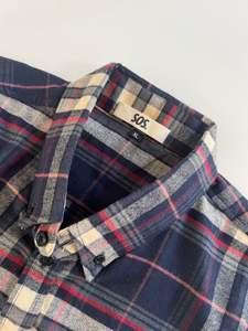 SOS Hereford Flannel L/S Shirt - Navy Plaid