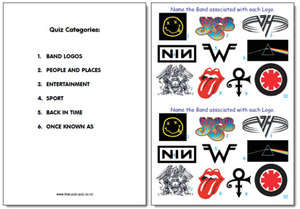Products: Pub Quiz Pack 1612