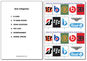 Products: Pub Quiz Pack 1665