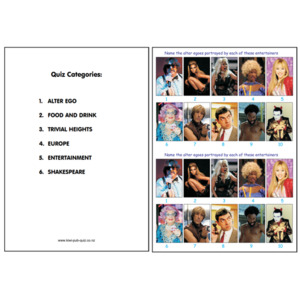 Products: Pub Quiz Pack 1906