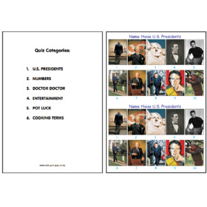 Products: Pub Quiz Pack 1902