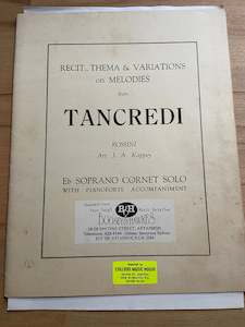 Tancredi - Eb Soprano Cornet (or Horn) Solo with Piano - 1959