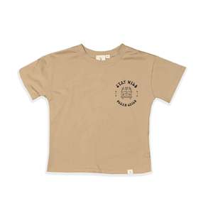 Tee Shirts: OCEAN CHILD T-SHIRT - CAMEL