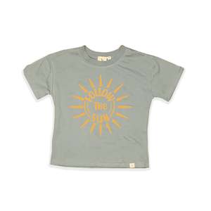 Tee Shirts: FOLLOW THE SUN T-SHIRT - STONE
