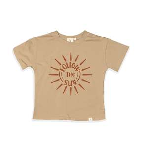 Tee Shirts: FOLLOW THE SUN T-SHIRT - CAMEL