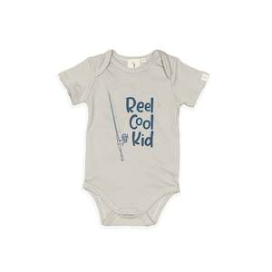 Bodysuit: REEL COOL KID SHORT SLEEVE BODYSUIT - GREY COLOUR