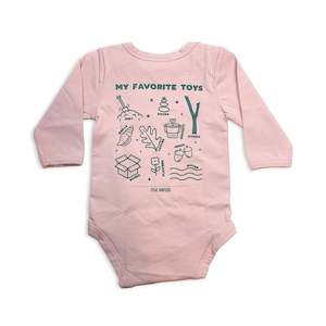 Bodysuit: TOYS LONG SLEEVE BODY - PINK