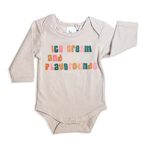 Winter 2022: PLAYGROUND LONG SHORT SLEEVE BODY - SAND