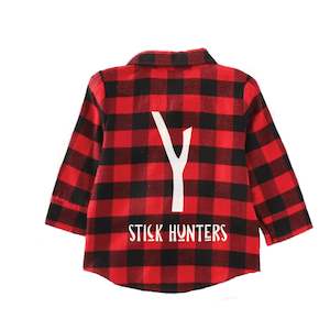 Aw23: STICK HUNTERS PLAID SHIRT - RED