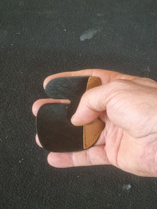 Products: SSS Calf Hair Split Finger Tab StickShooterSupplies