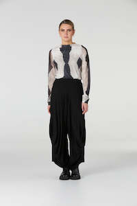 Obi Black: Ceres Mesh Top