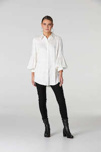 Obi Black: Deco Shirt /Antique Porcelain