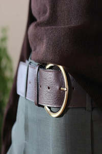 Excluded From Winter Sale: Belladona Wide Leather Belt /Brown