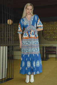 Cooper By Trelise Cooper: Let It V Dress / Blue Multi