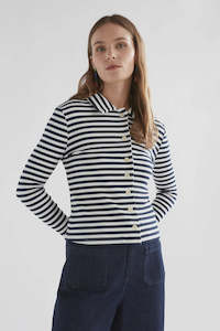 Elk: Kullan Ribbed Shirt / White Ink Striped