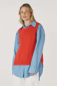 Essential Two Tone Vest / Rouge