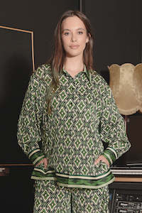 Let the Sun Shine Shirt / Green Geo