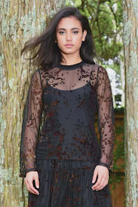 Curate By Trelise Cooper: Never Tee Late / Black Mesh