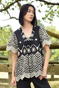 Curate By Trelise Cooper: Me + U Top / Black Embroidery