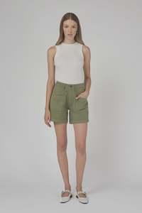 Zaplin Denim Shorts / Oil Green