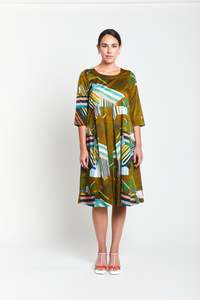 Obi Black: Picasso Shift Dress / Multi
