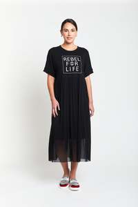 Obi Black: Rebel For Life Tee Dress / Black