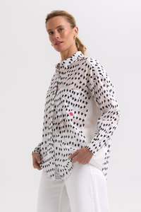 Zacket Plover: Cotton Voil Shirt / White Love