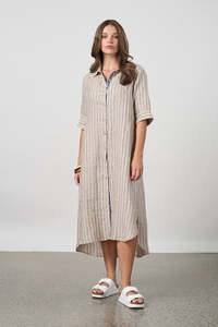 Interval Shirt Dress / Pumice
